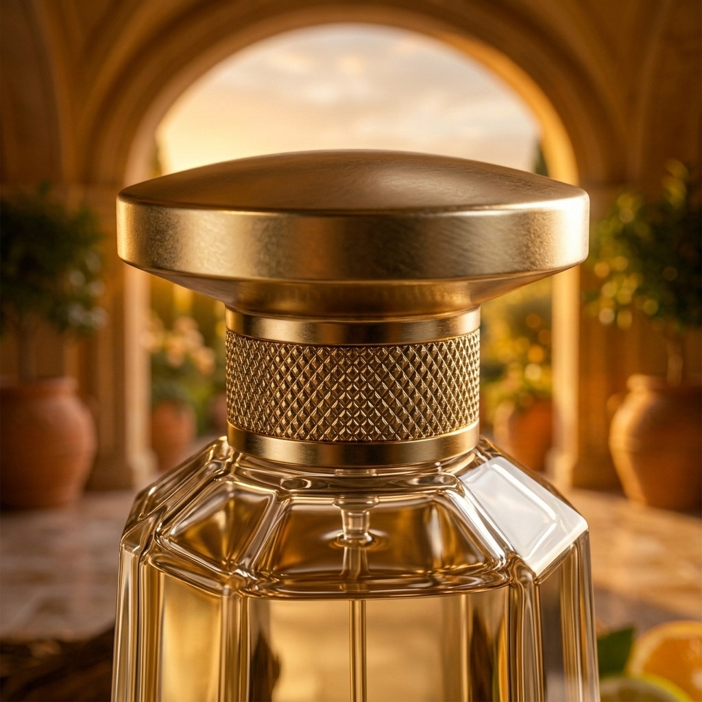 Precision-knurled gold cap